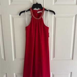 Calvin Klein Red Backless Dress